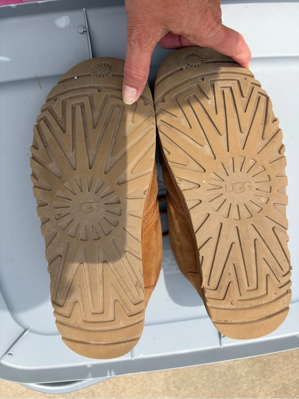 UGG Chestnut Suede Shearling-Lined Lace Boot